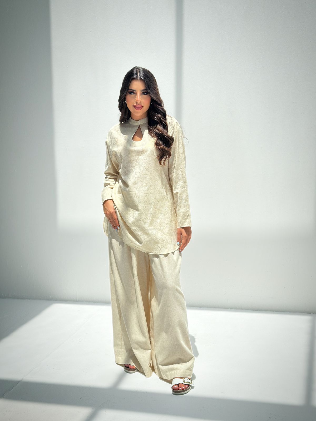 Noor — Ivory Gold Co-ord Set