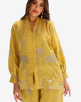 Golden Mirage Linen Blend Co-ord Set