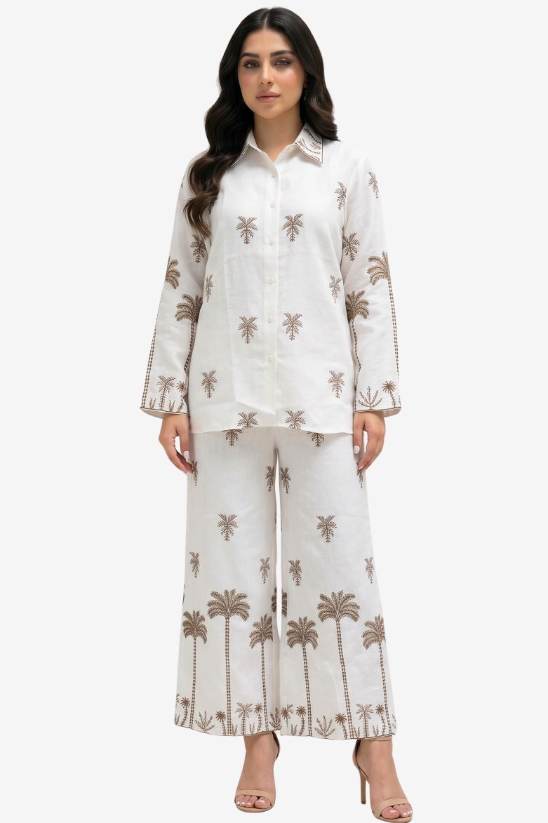 Golden Oasis Linen Blend Co-ord Set