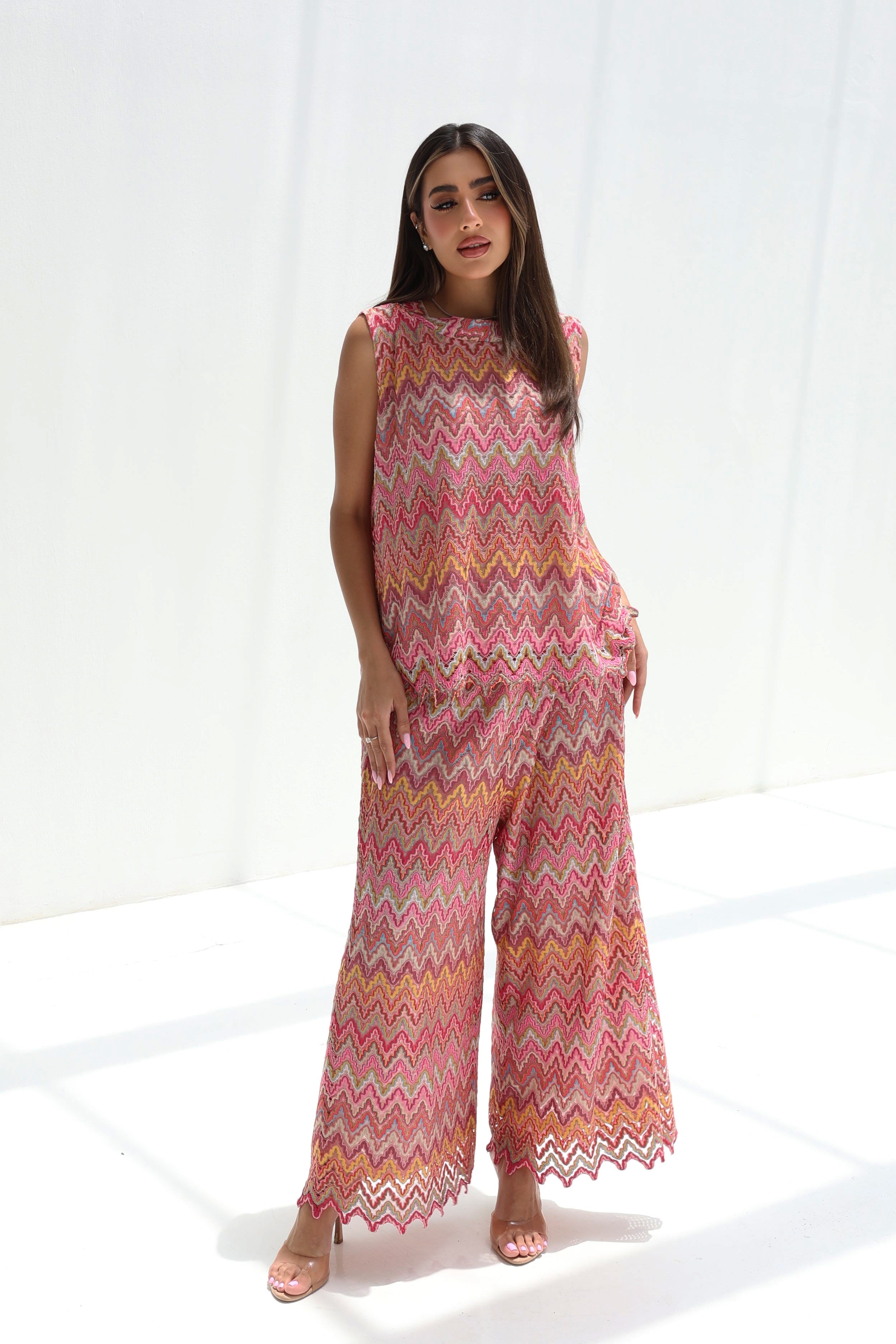 Shafaq — Sunset Chevron 3-in-1 Lace Travel Set