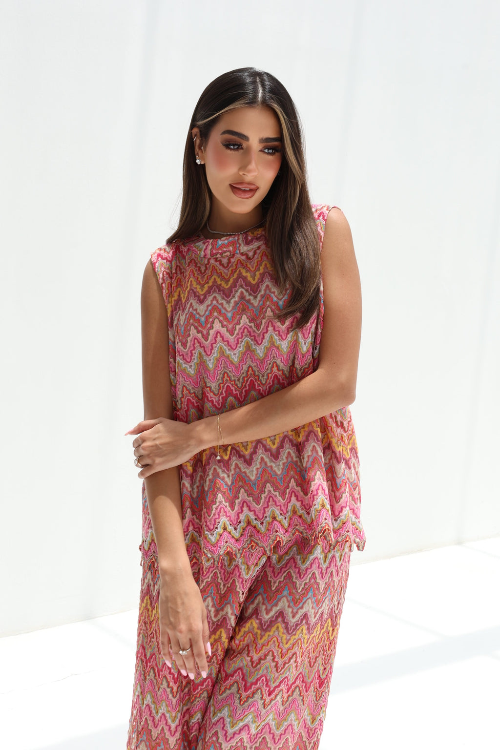 Shafaq — Sunset Chevron 3-in-1 Lace Travel Set