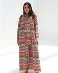 Multicolor Geometric Lace Three-Piece Set