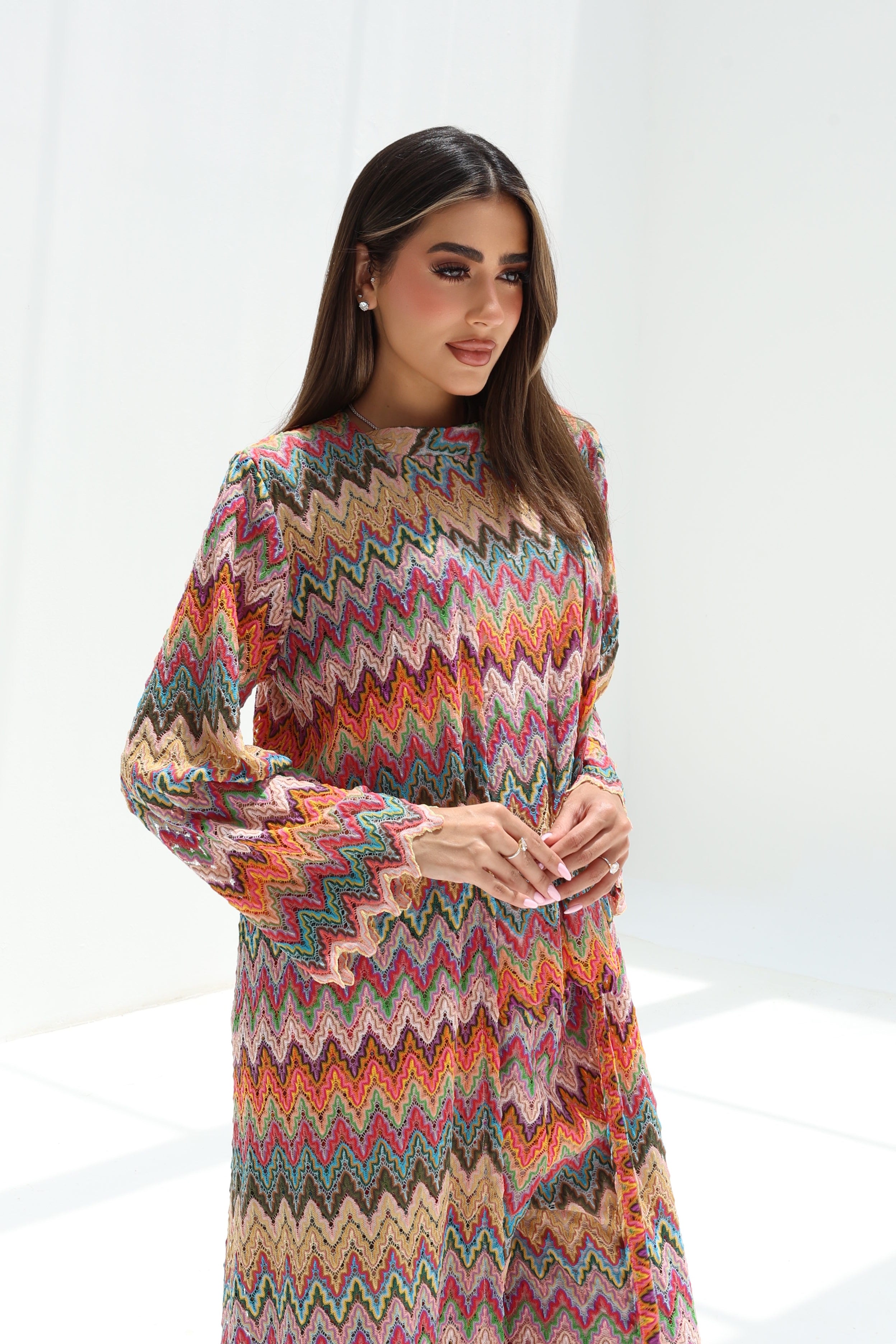 Khareef — Earth Tone Chevron 3-in-1 Lace Travel Set
