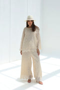 Qamar — Ivory Crochet Medallion Lace Co-ord Set