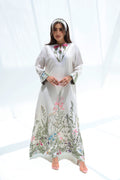 Bloom — L196 — Wildflower Botanical Embroidered Linen Jalabiya