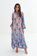 Fulla — C12 — Blush Peony Bouquet Batwing Cotton Jalabiya