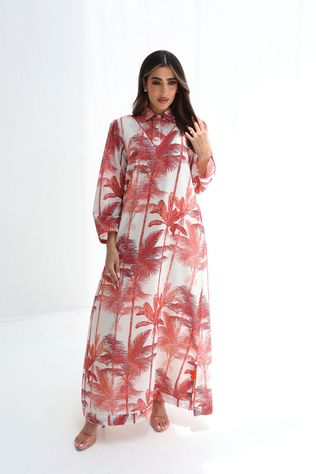 Sama - L147 - Orange/Pink Palm