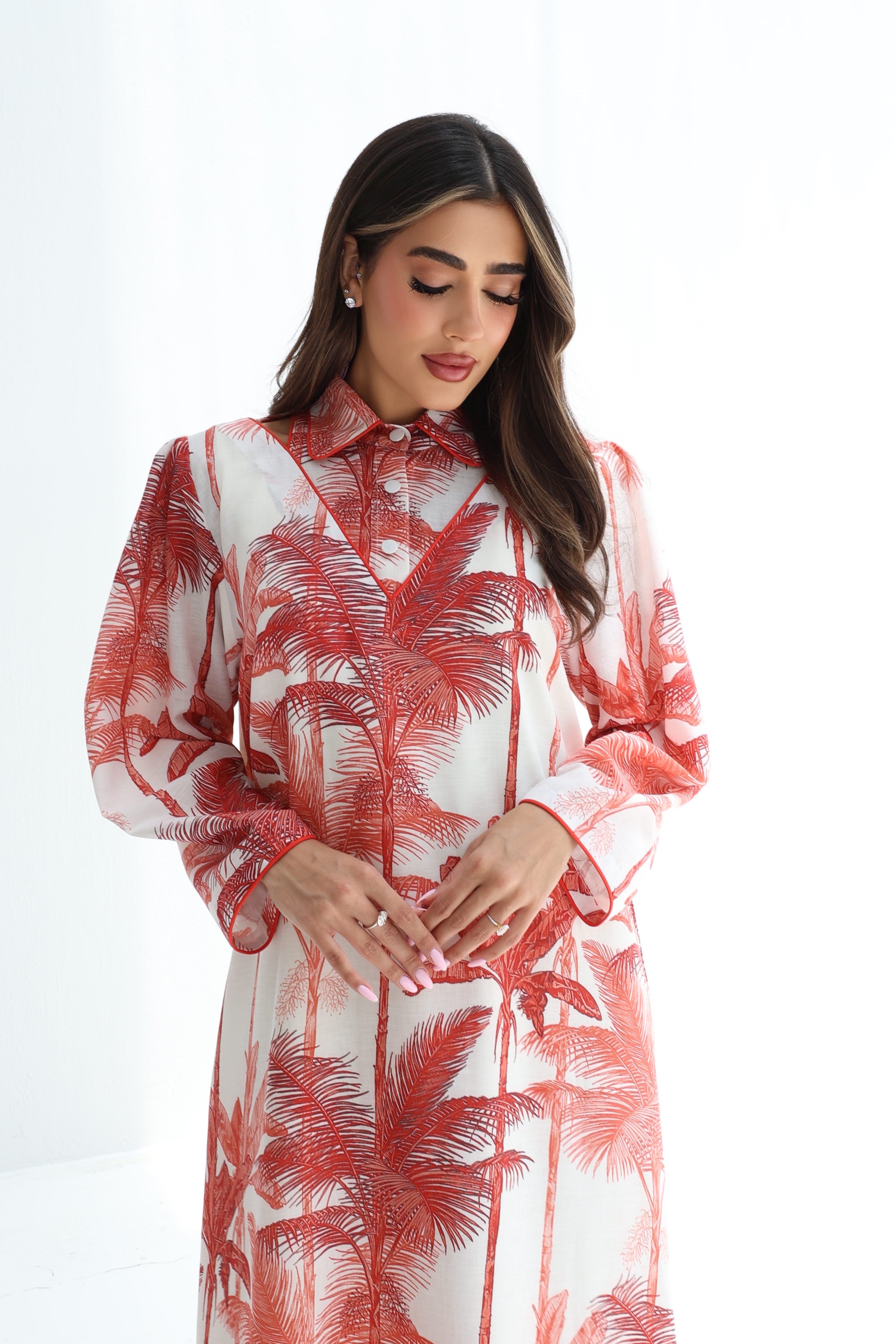 Sama - L147 - Orange/Pink Palm