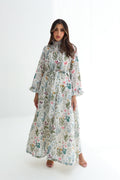 Farasha — L172 — Botanical Garden Print Linen Jalabiya