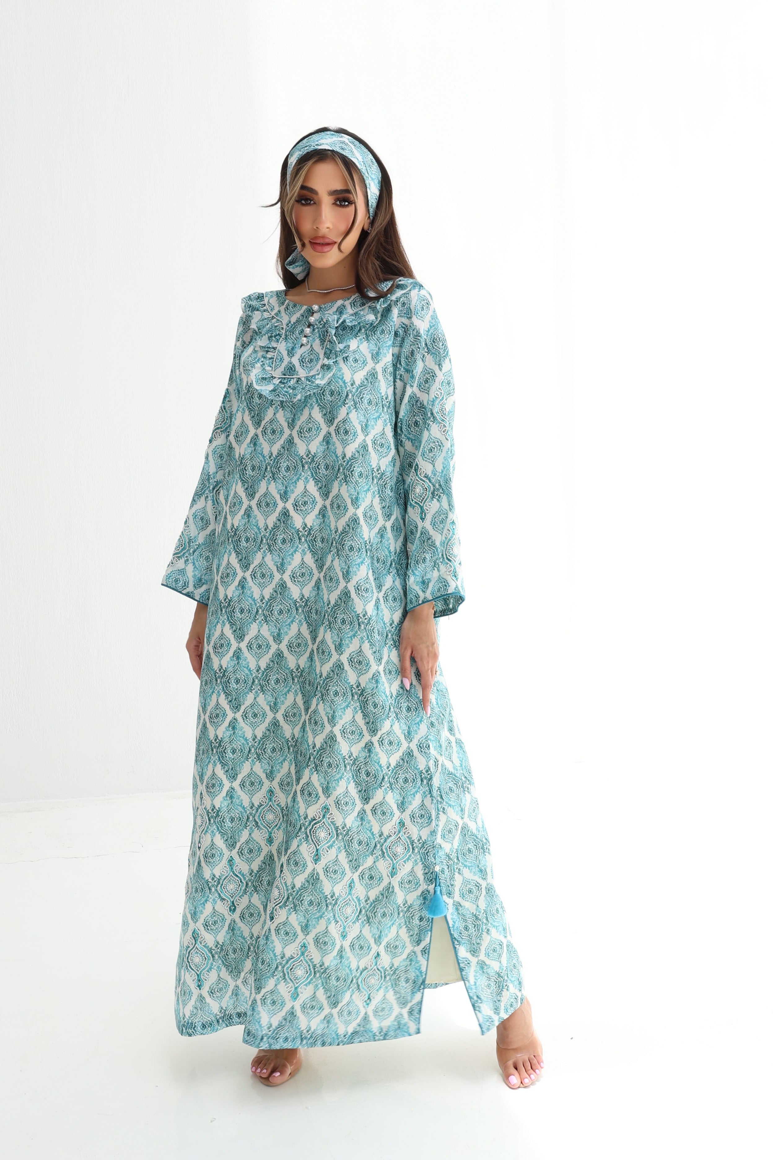 Dalal — L202 · Teal Arabesque