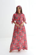 Marjan — L207 · Coral Palm & Pineapple Print