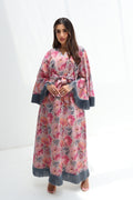 Zahra — L127 · Fringe Floral Silk Jalabiya