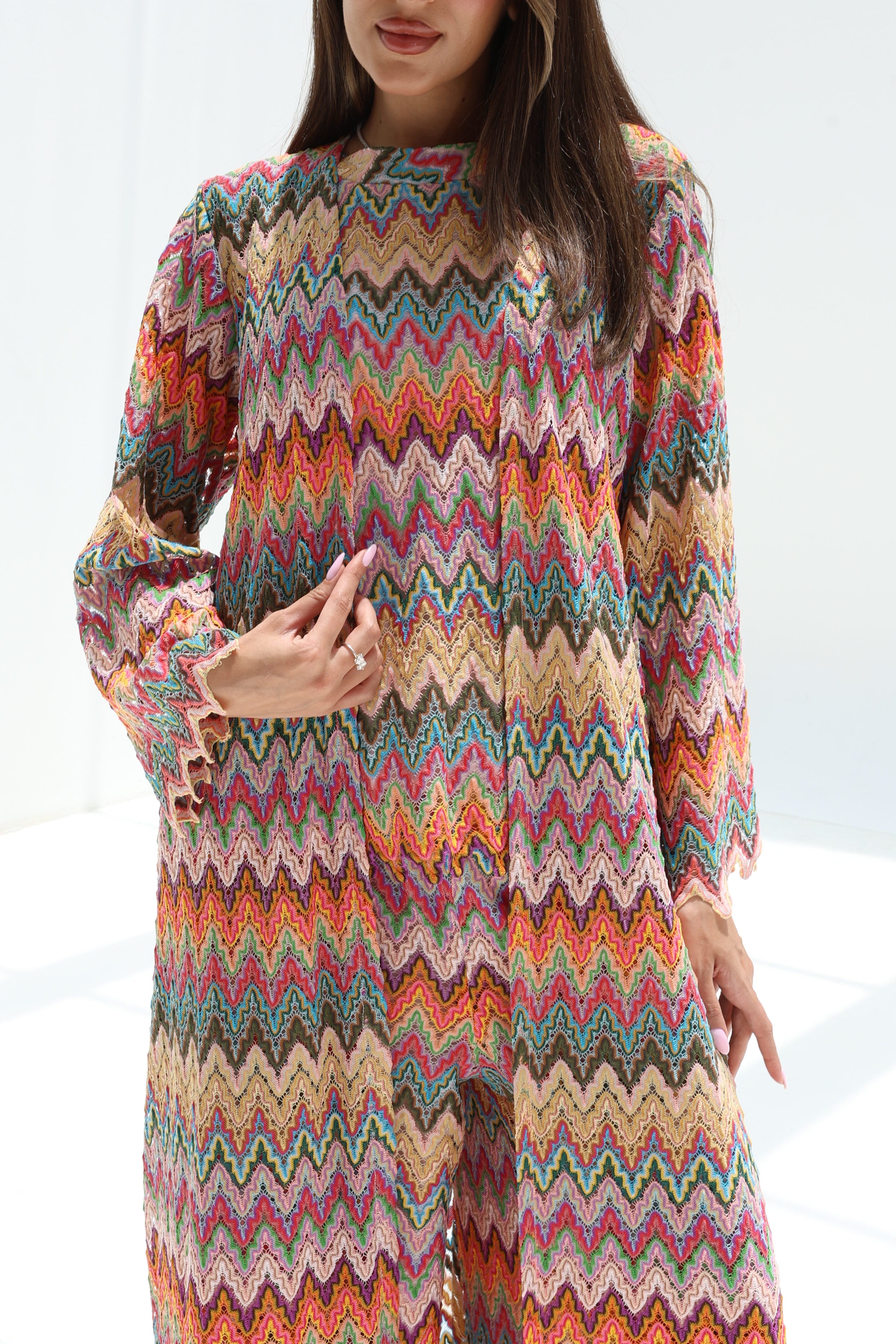 Khareef — Earth Tone Chevron 3-in-1 Lace Travel Set