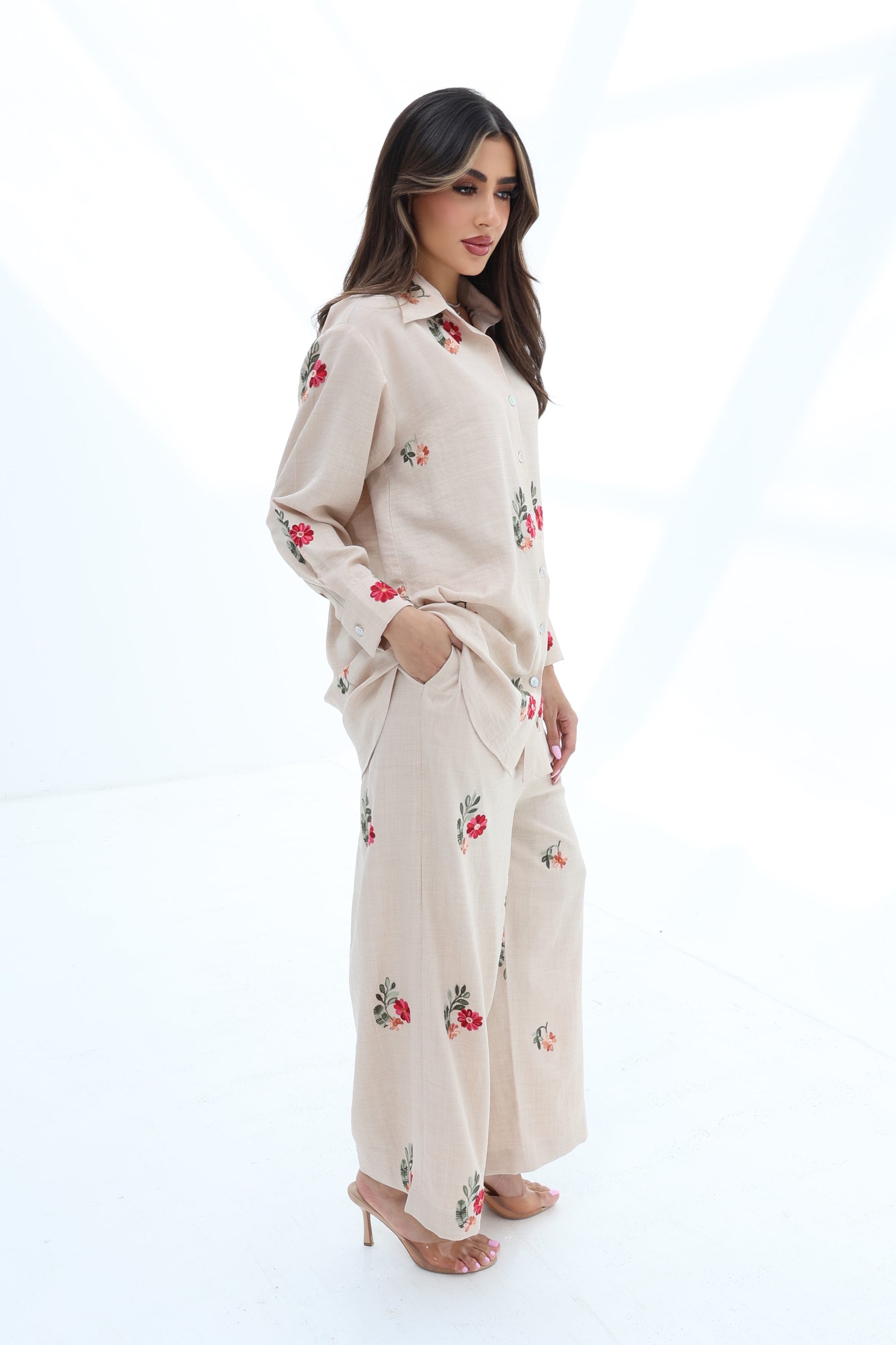 Floral Medallion Cotton Mix Co-ord Set