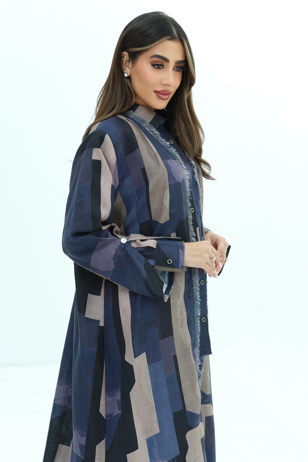 Layl — Navy Abstract Print Co-ord Set