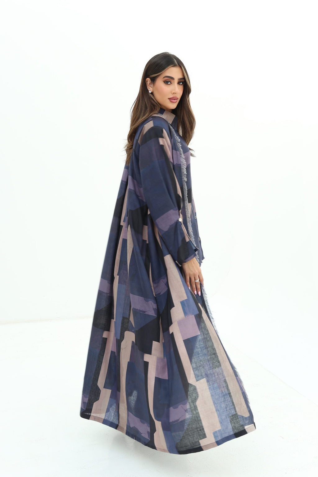 Layl — Navy Abstract Print Co-ord Set