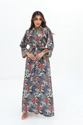 Rawdha — L205 · Tropical Floral Ruffle Collar