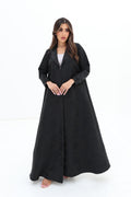 Dalal — Black Blazer Embroidered Abaya