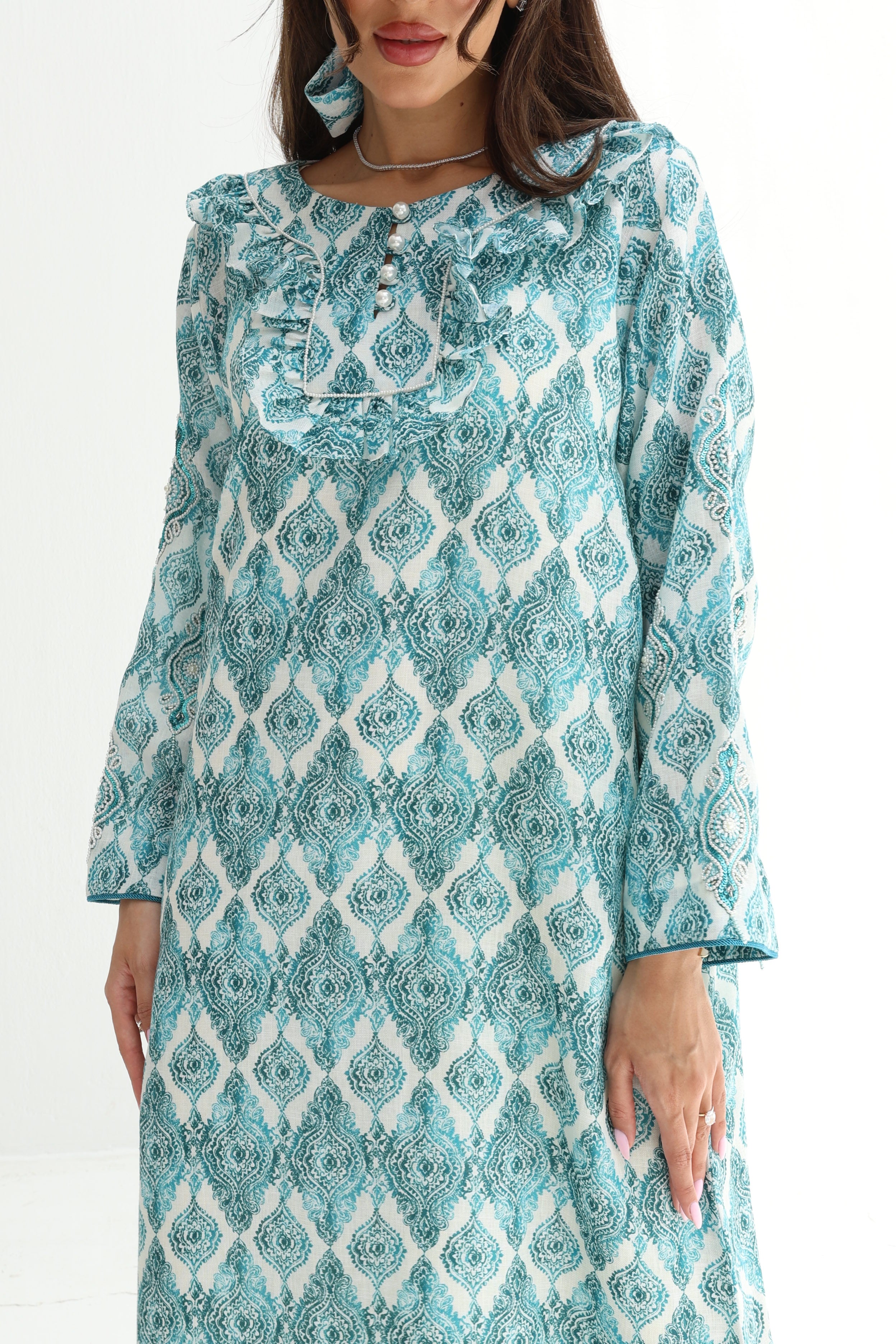 Dalal — L202 · Teal Arabesque