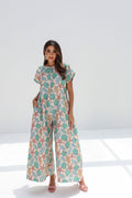 Sadaf — Seashell Print Linen Jumpsuit