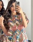 Tropical Aviary Linen Blend Set