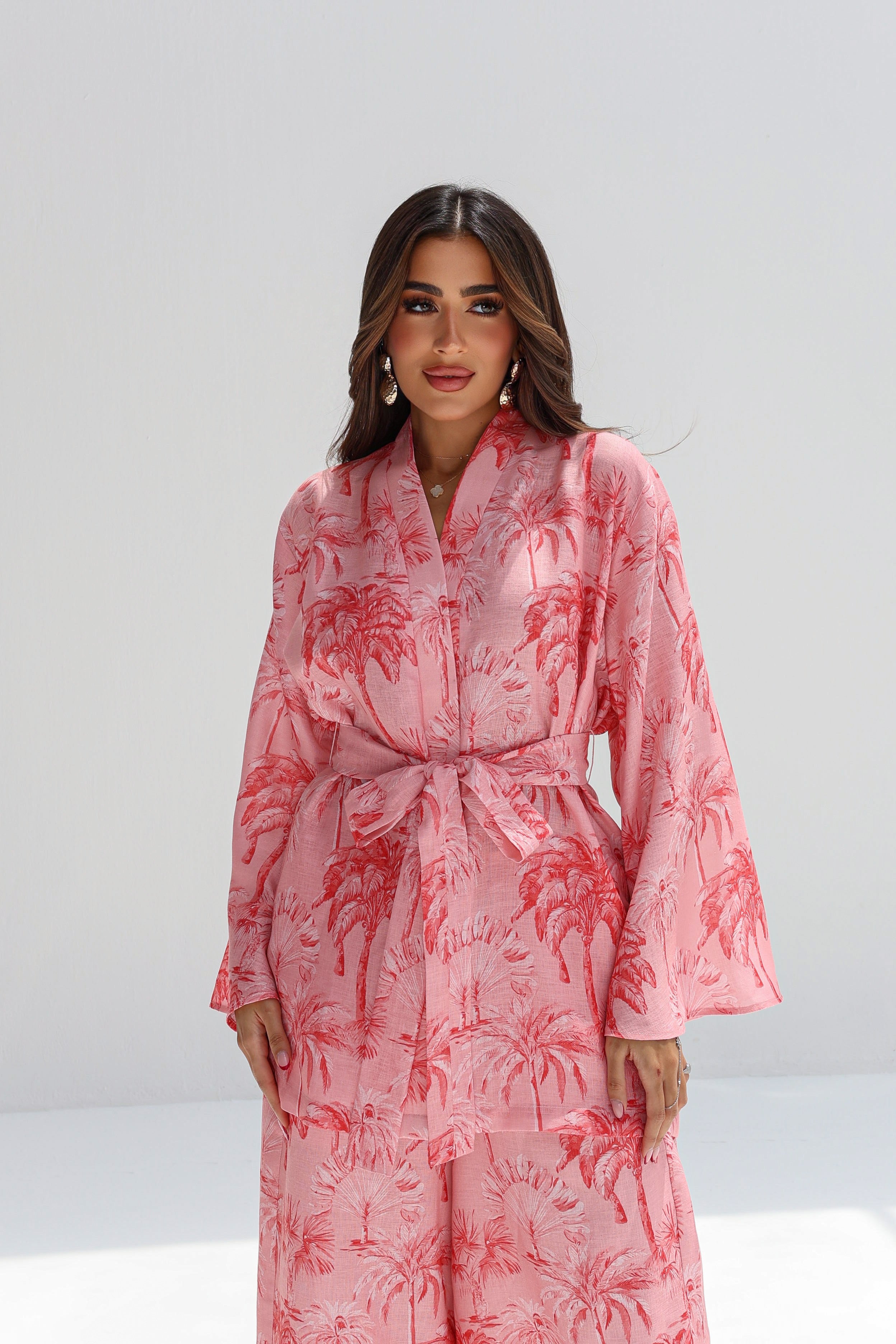 Nakhla — Pink Palm Co-ord Set
