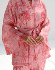 Sunset Retreat Linen Blend Kimono Set