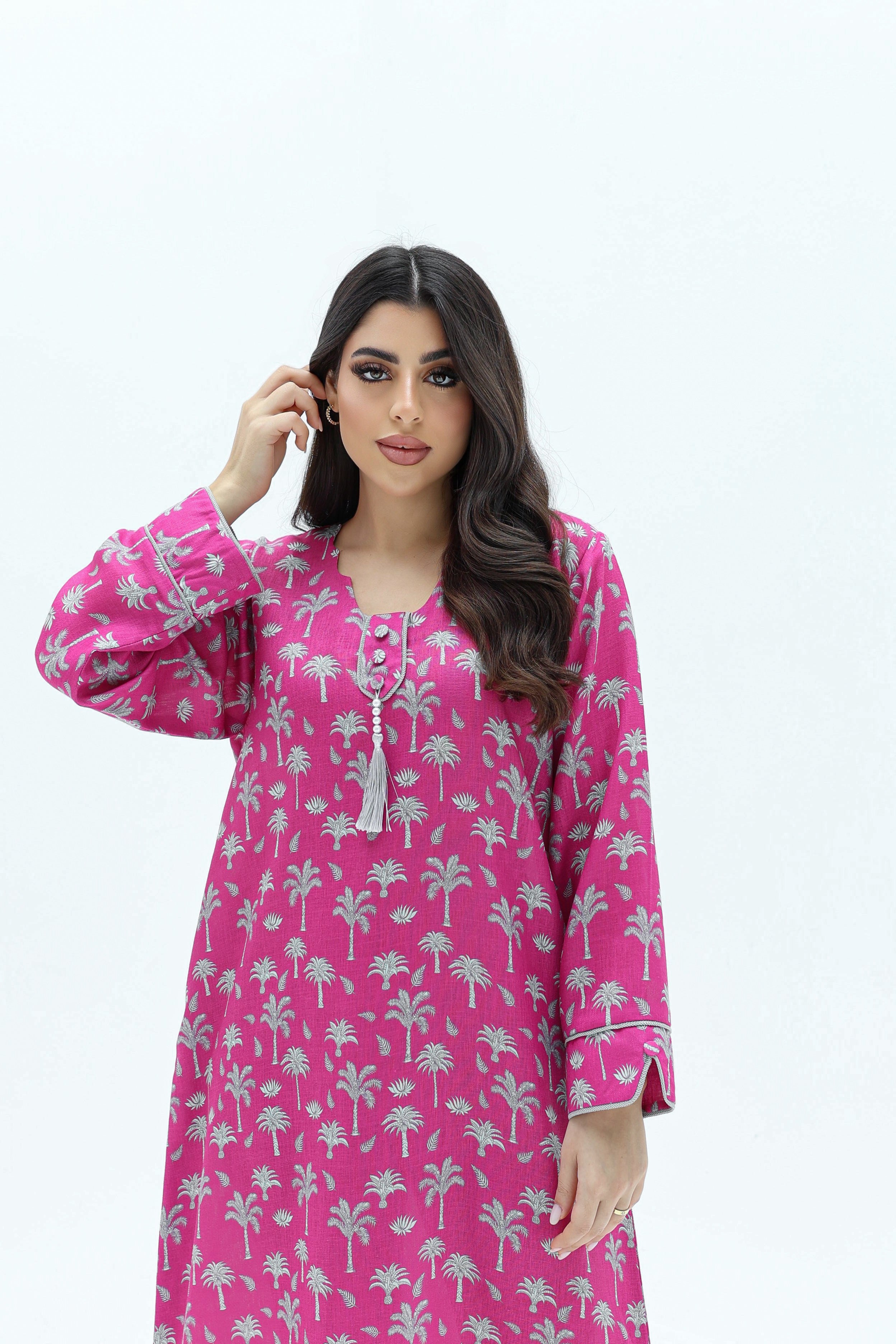 Reem - L101 - Pink Grey Palm