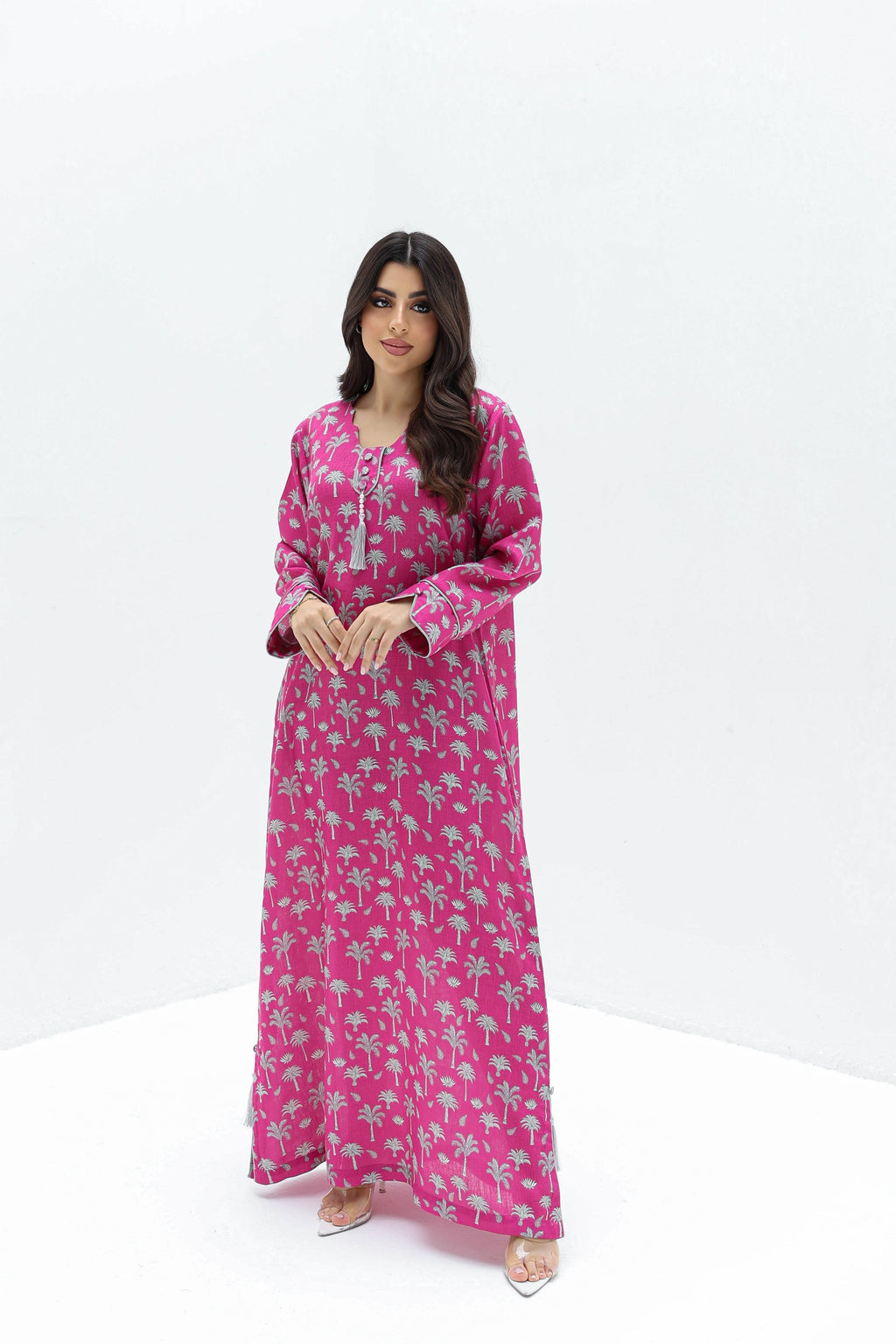 Reem - L101 - Pink Grey Palm