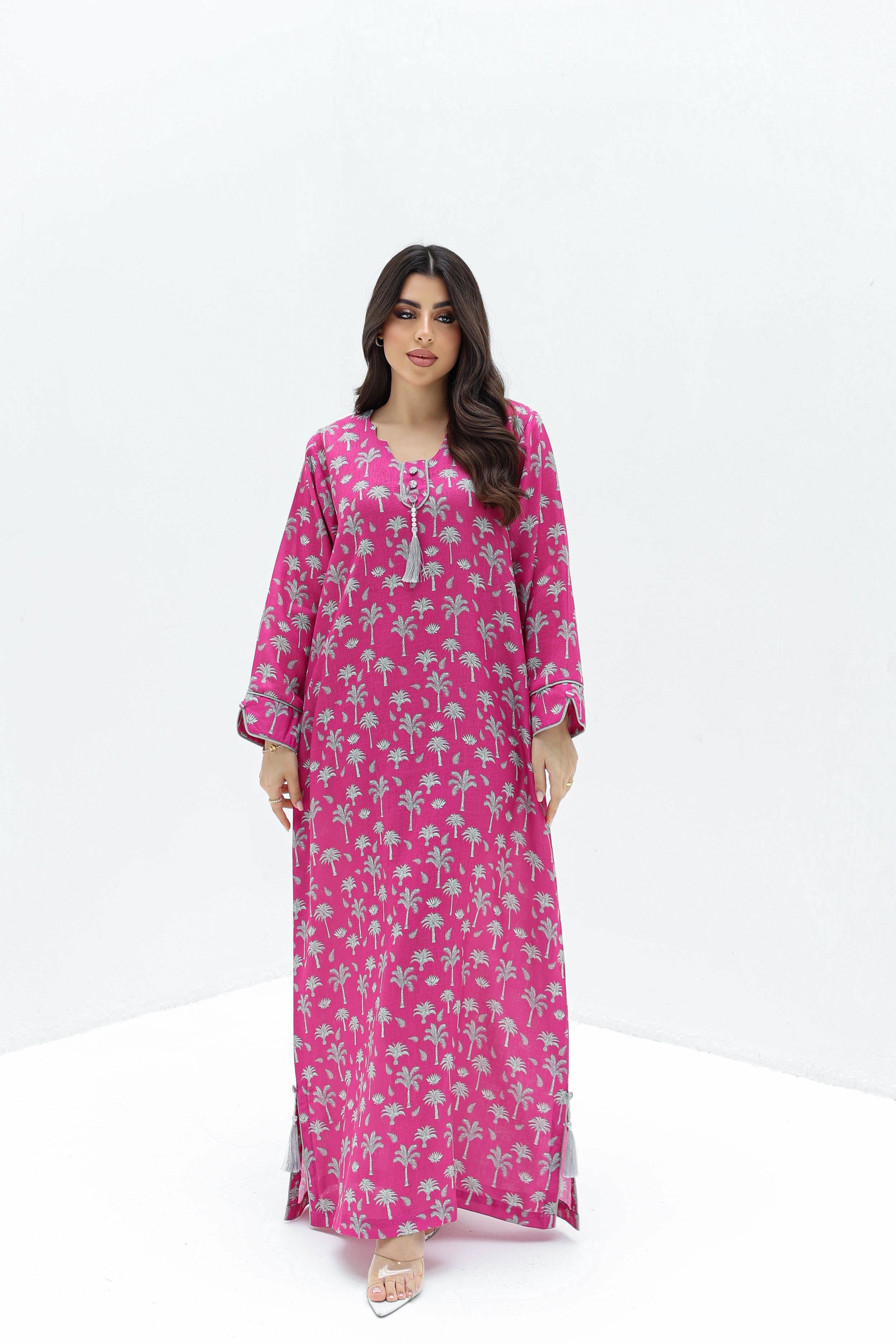 Reem - L101 - Pink Grey Palm