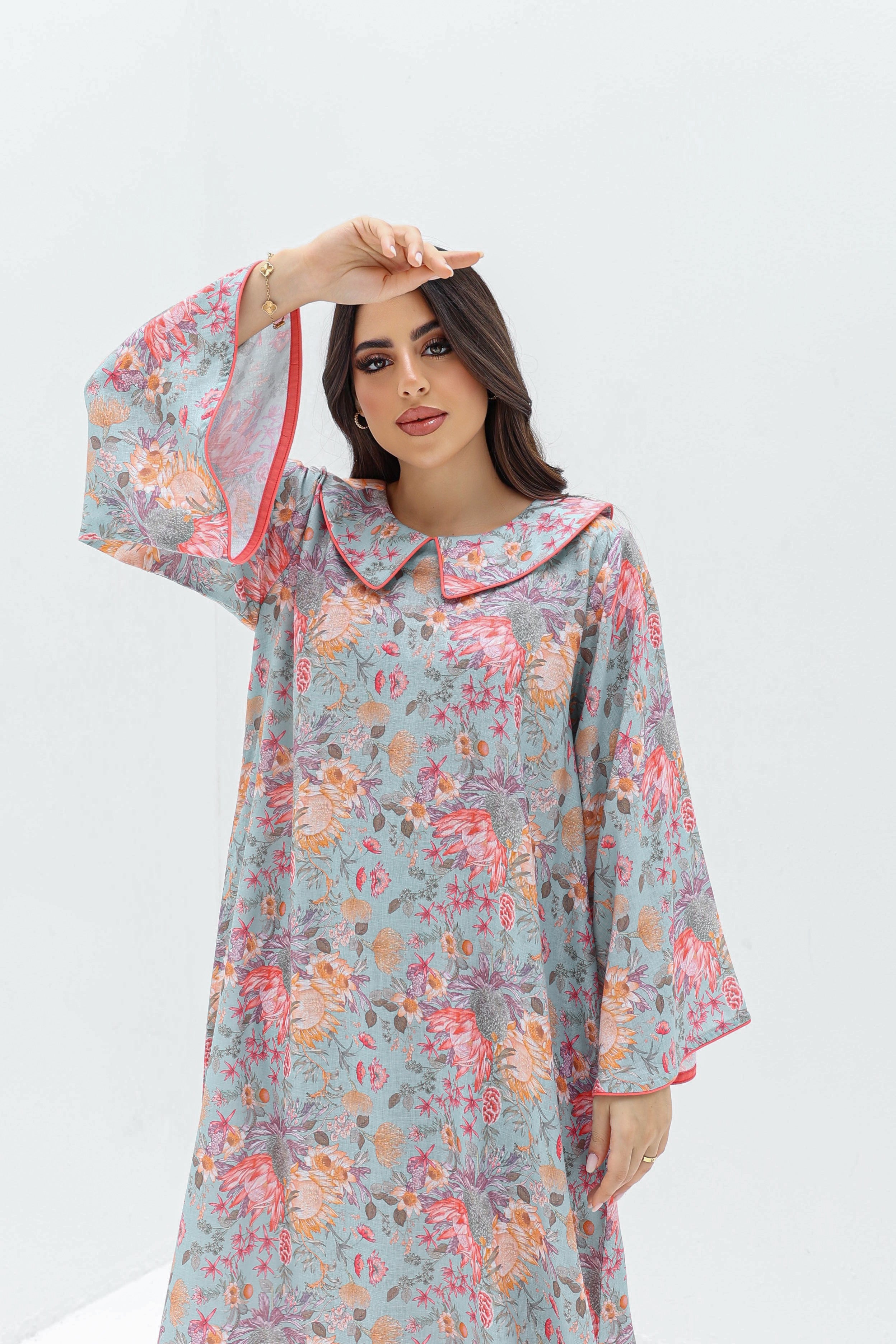 Hana - L107 - Floral Pastel Blue