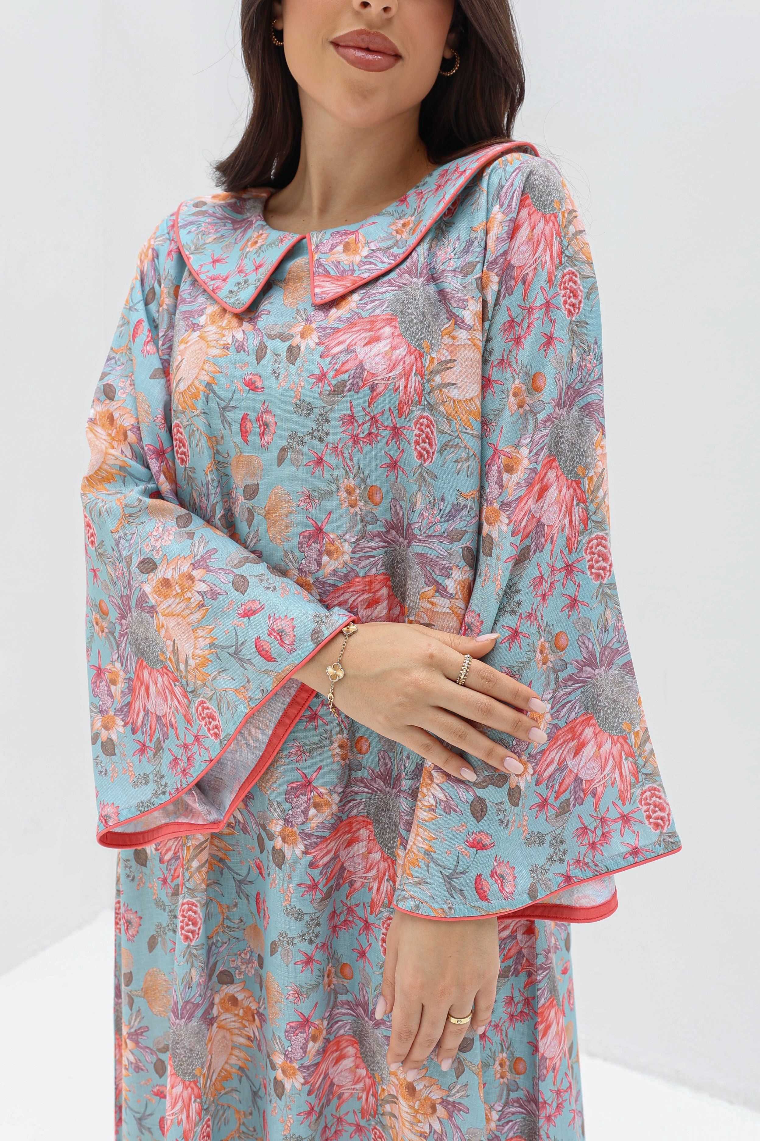 Hana - L107 - Floral Pastel Blue