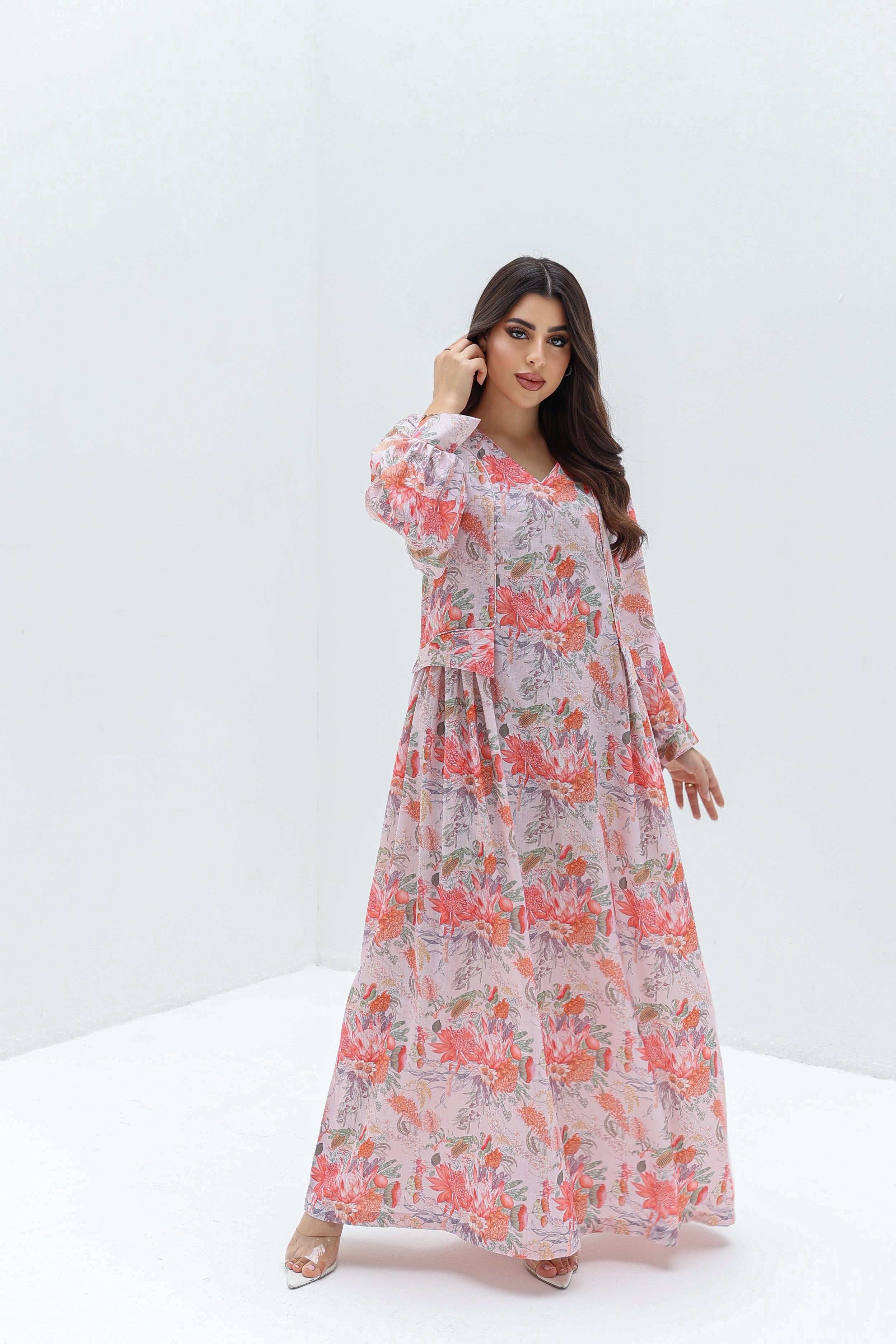 Lara - L108 - Floral Pastel Pink