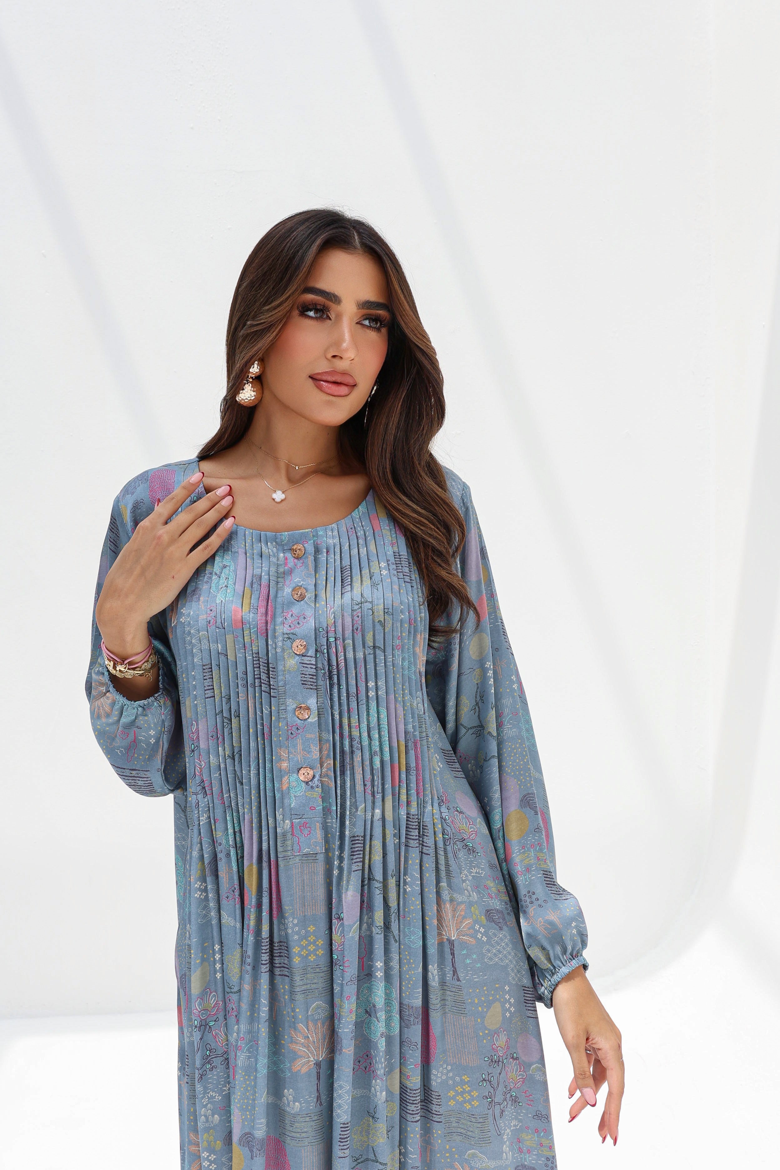 Sana - L121 - Blue Pleats