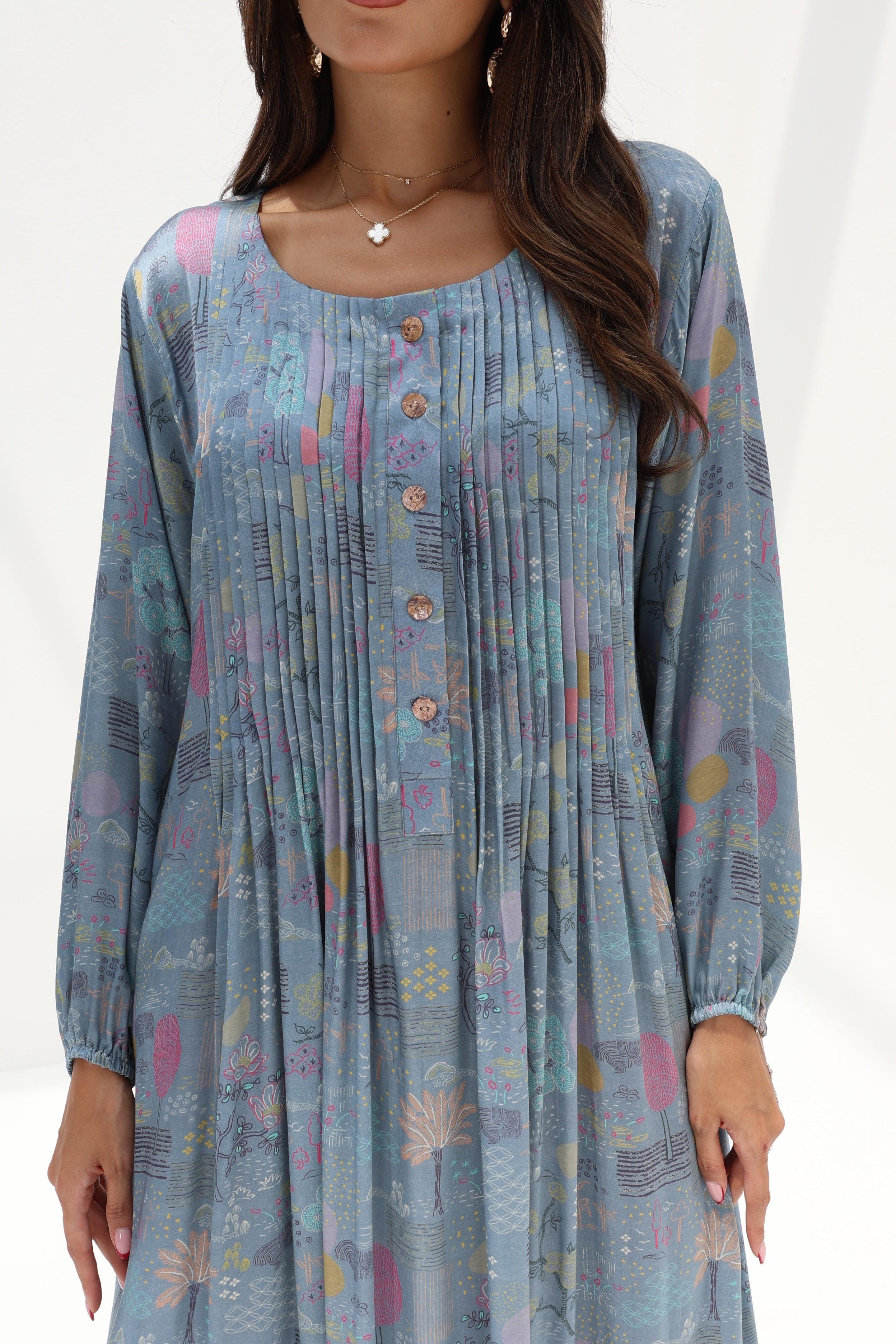 Sana - L121 - Blue Pleats