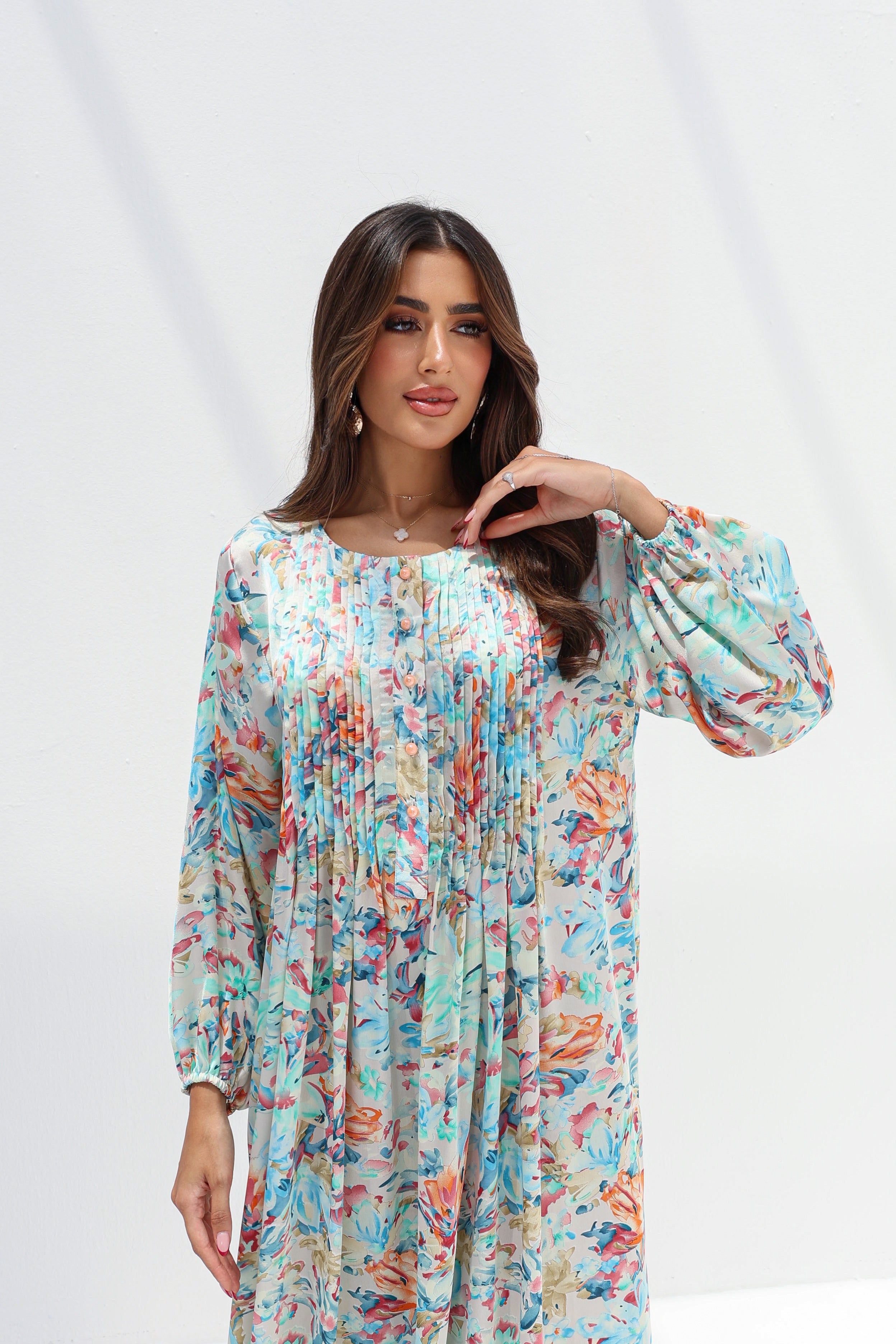 Haya - L124 - Mint Pleats
