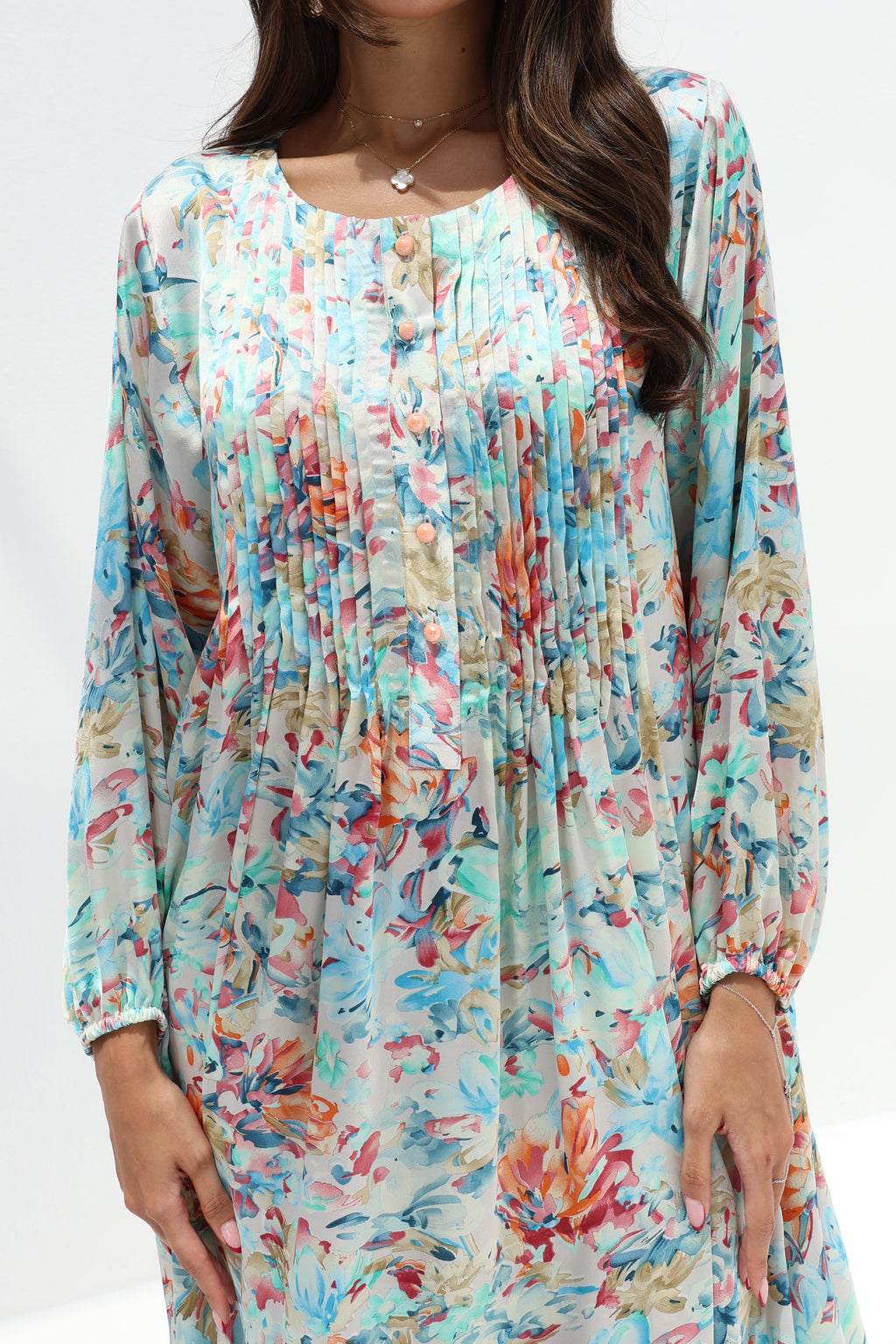 Haya - L124 - Mint Pleats
