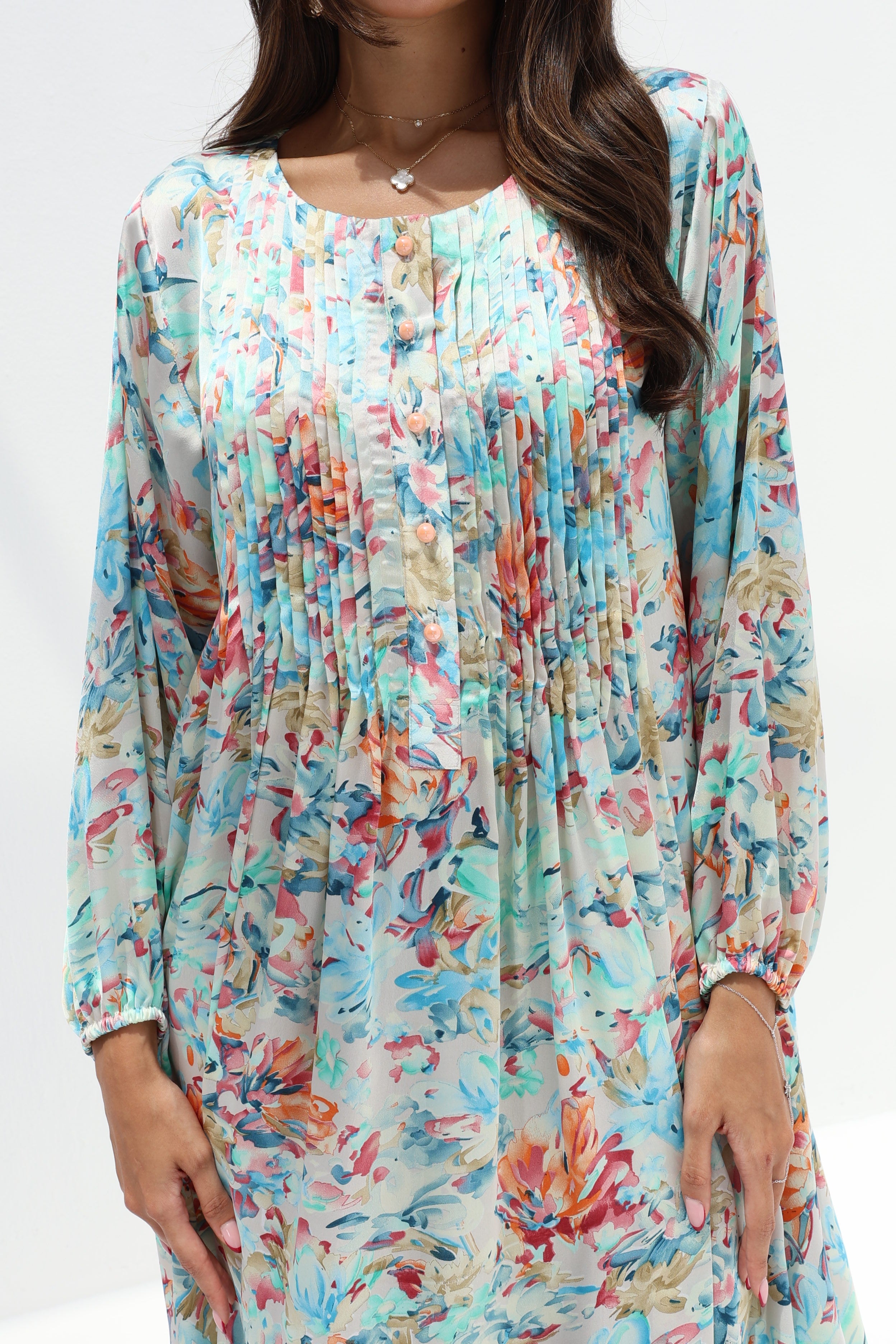 Haya - L124 - Mint Pleats