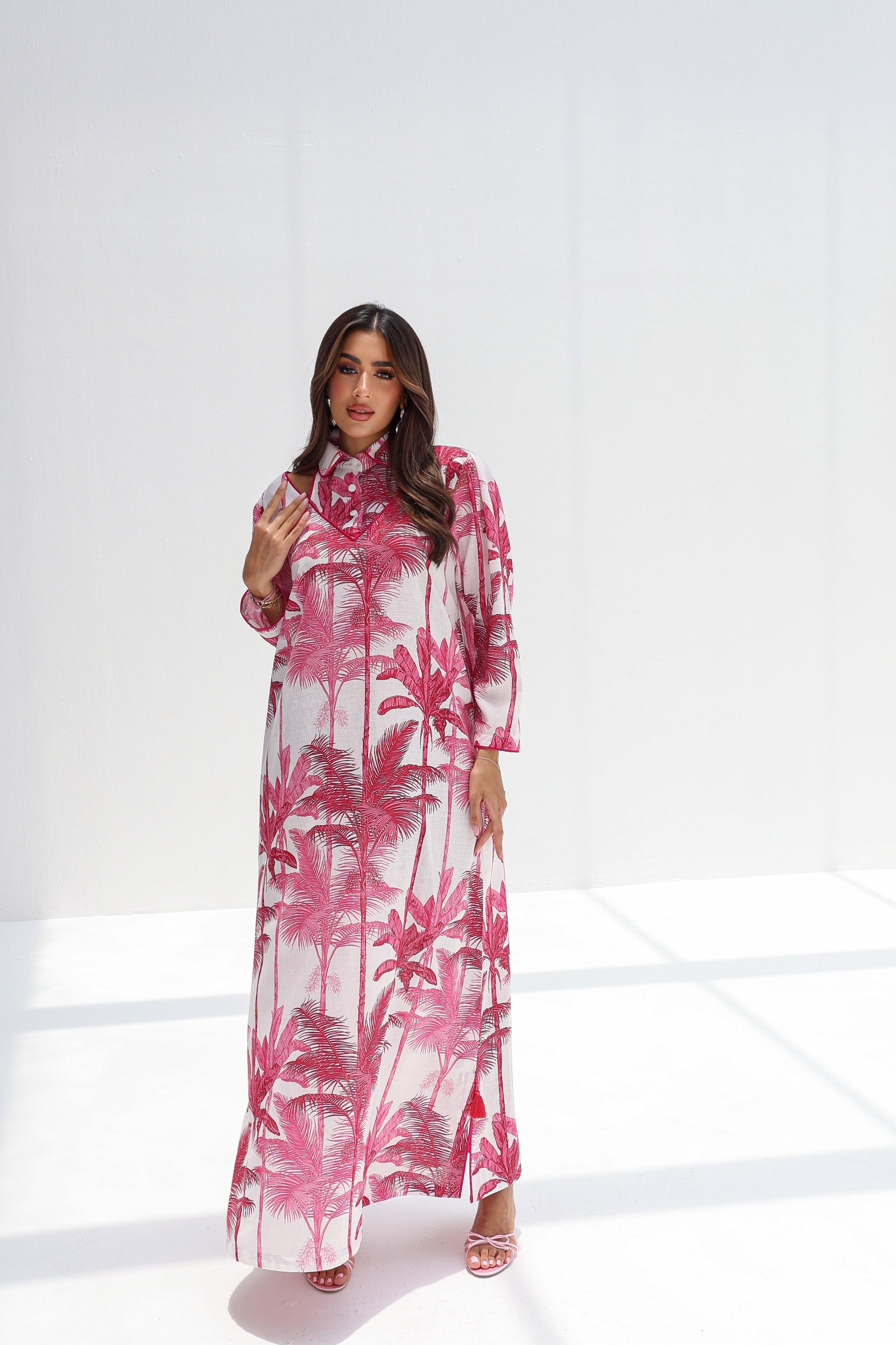 Sama - L147 - Orange/Pink Palm