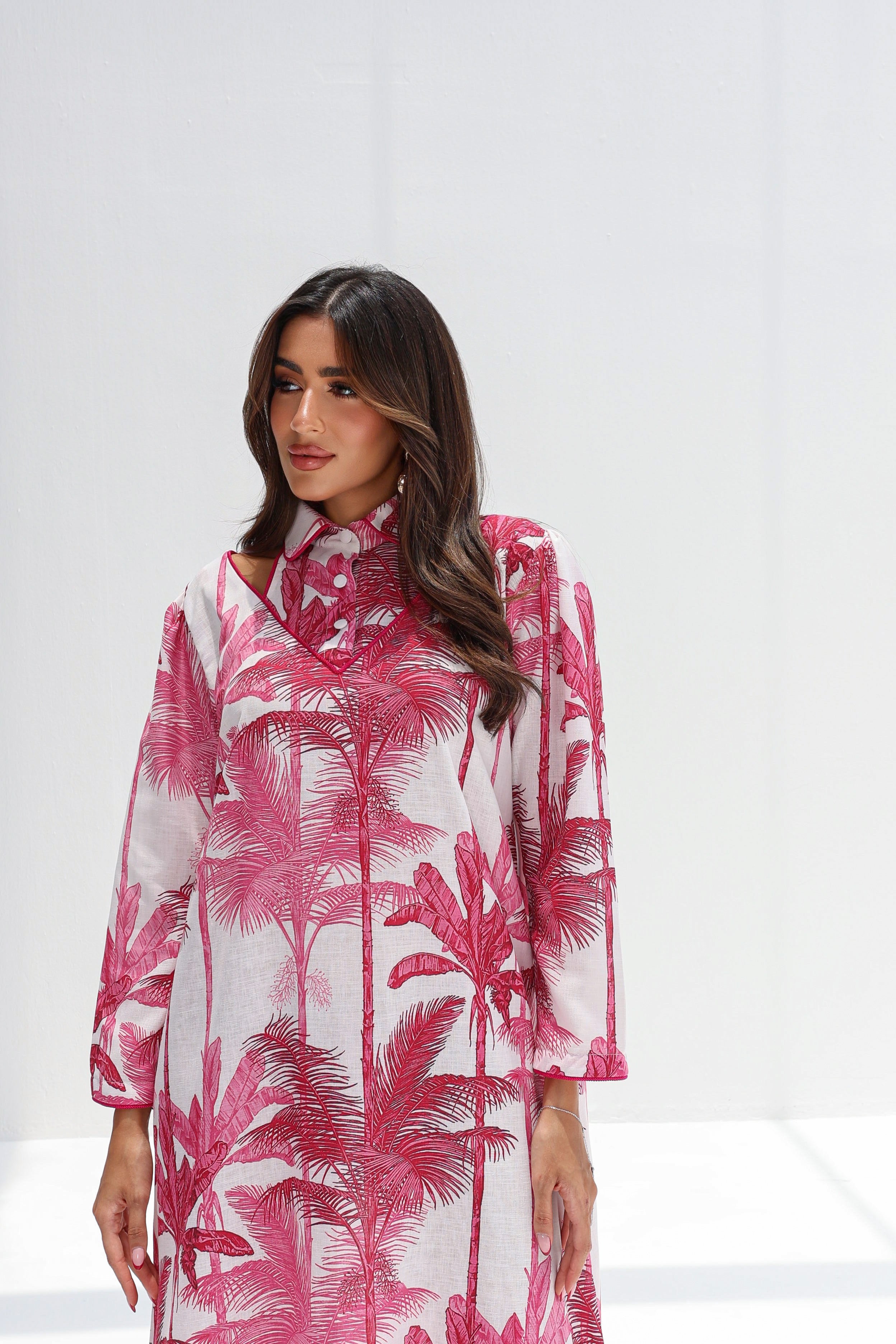 Sama - L147 - Orange/Pink Palm