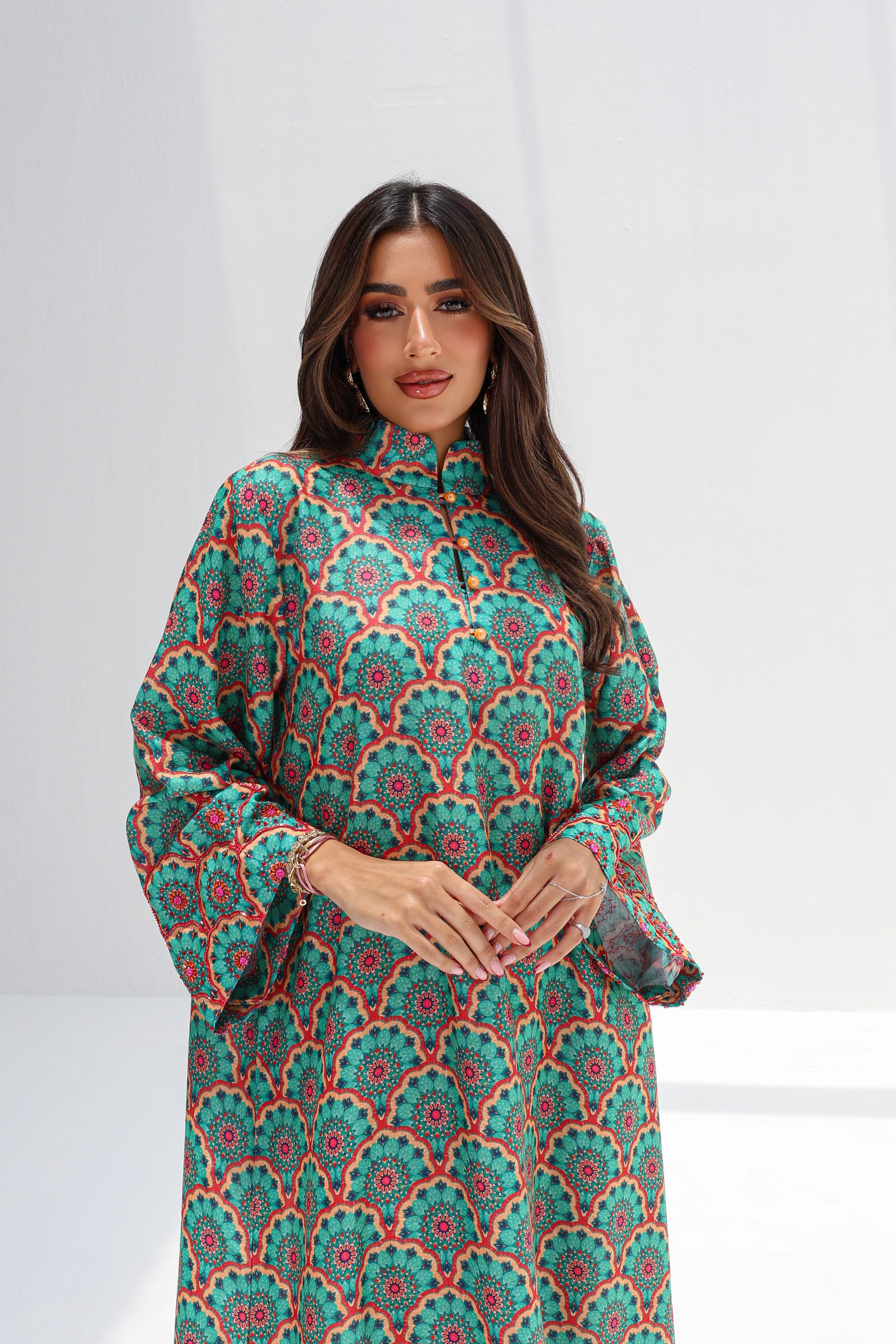 Rawda - L152 - Green Embroid