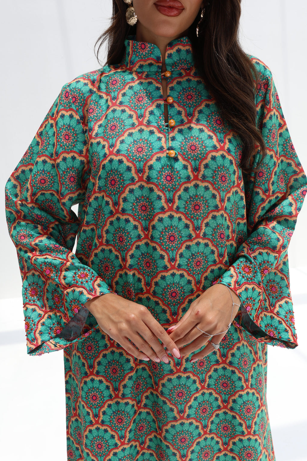 Rawda - L152 - Green Embroid