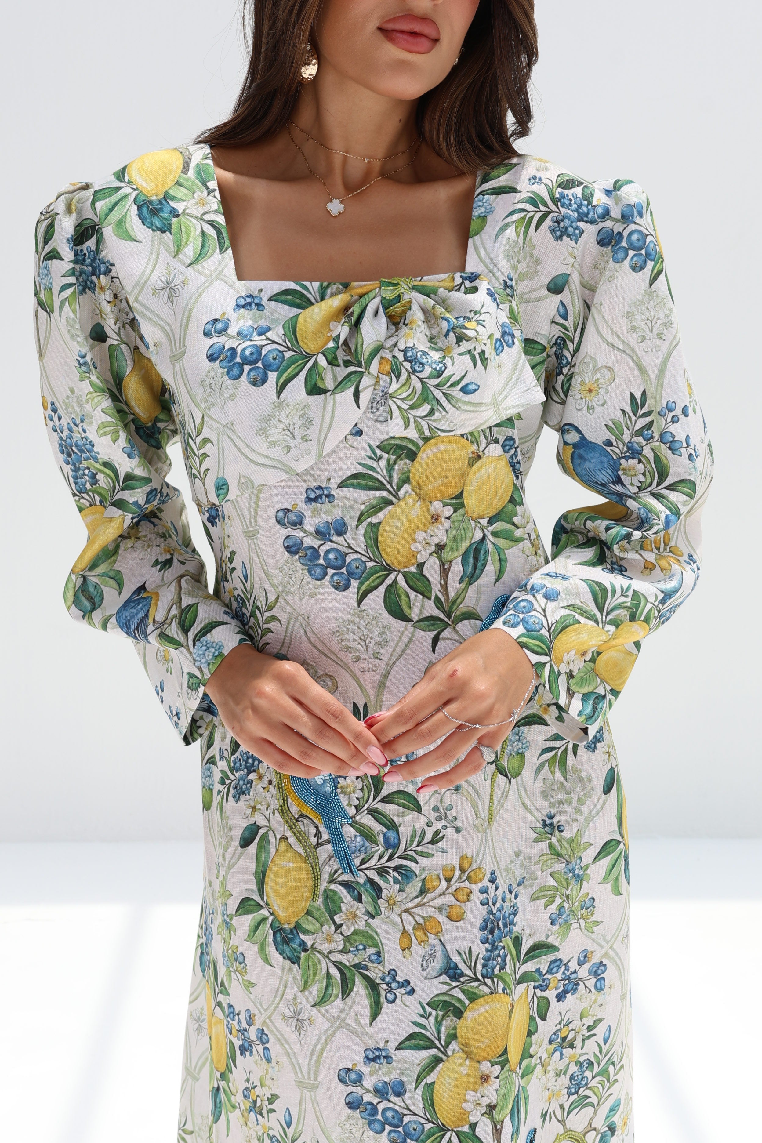 Citrine - L159 - Lemon Bird Embroid