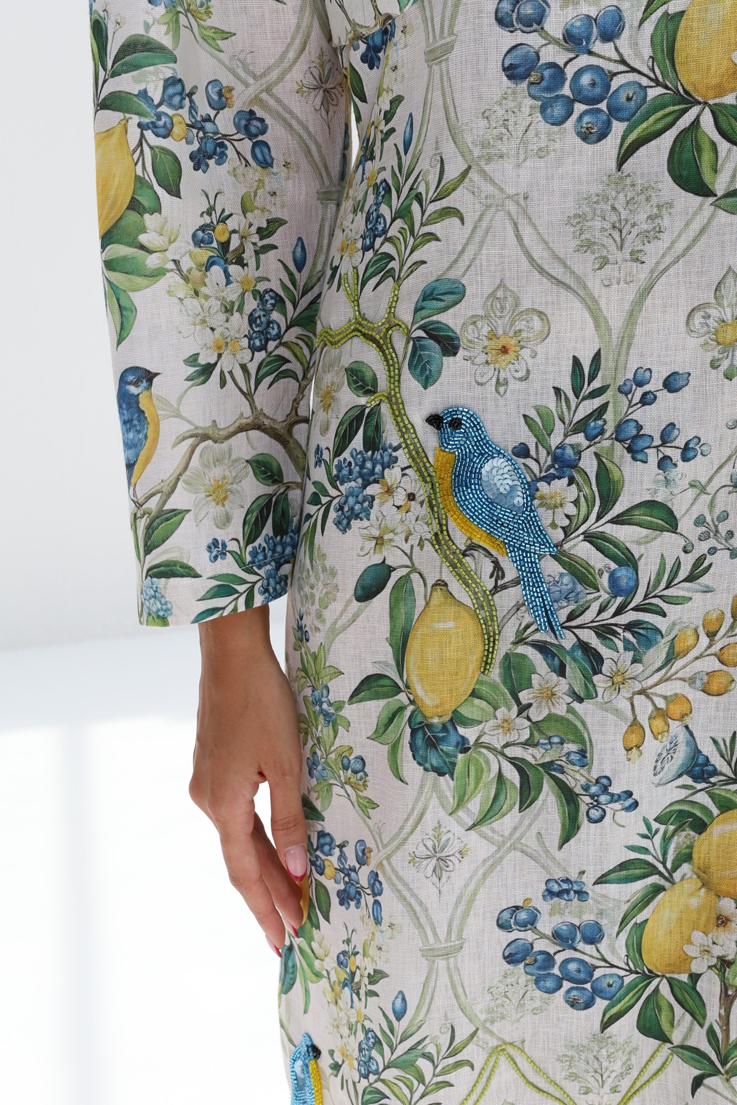 Citrine - L159 - Lemon Bird Embroid