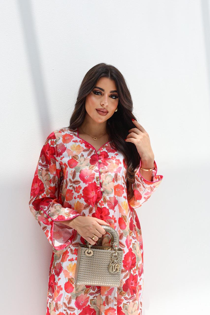 Zahra - L21 - Red Floral