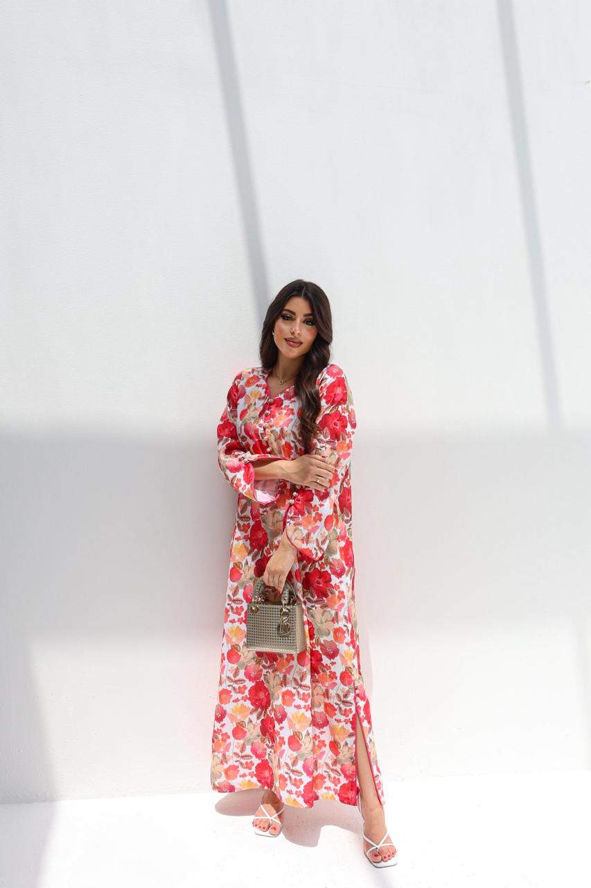 Zahra - L21 - Red Floral
