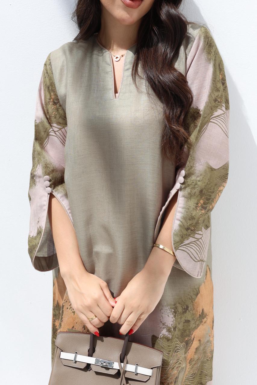 Ghusun - L38 - Moss Green Floral
