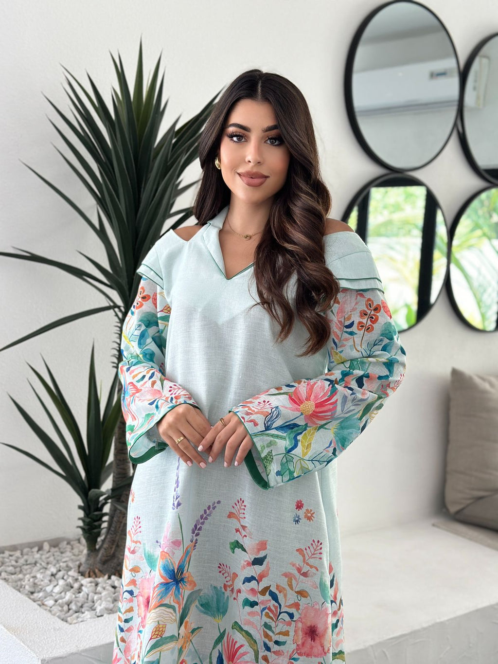 Lana — L59 · Blau schulterfrei