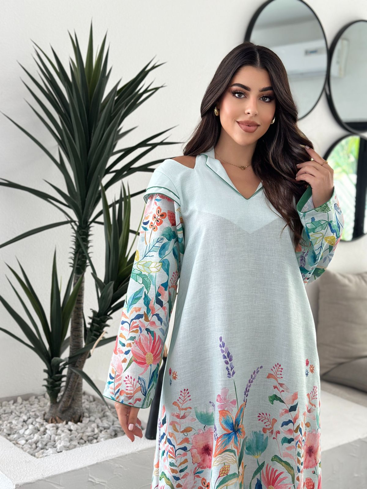 Lana — L59 · Blau schulterfrei