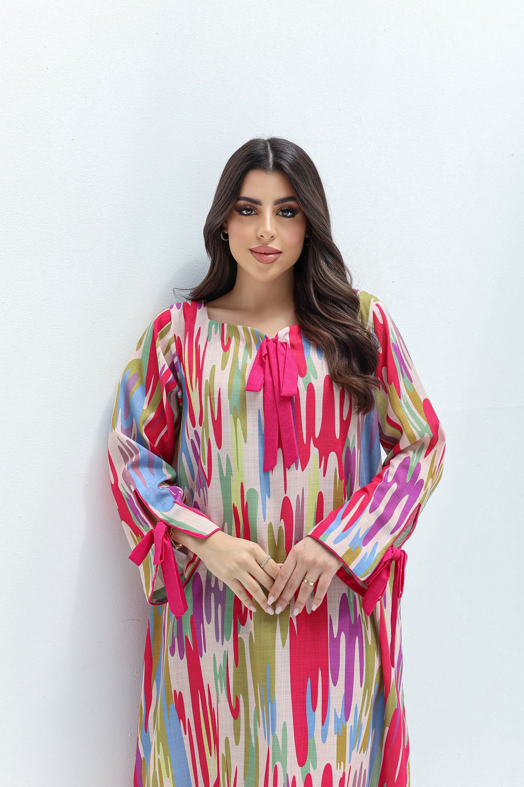 Salma - L95 - Beige with Tricolor